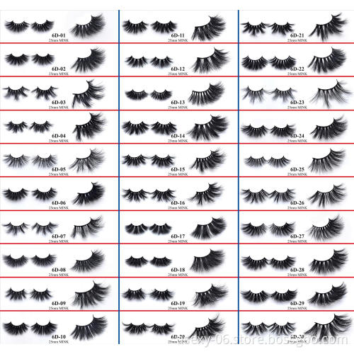 Factory Wholesale Price 25mm 3D Mink Eyelashes Real Siberian Mink 25mm Lashes With Custom Eyelash Packaging Box